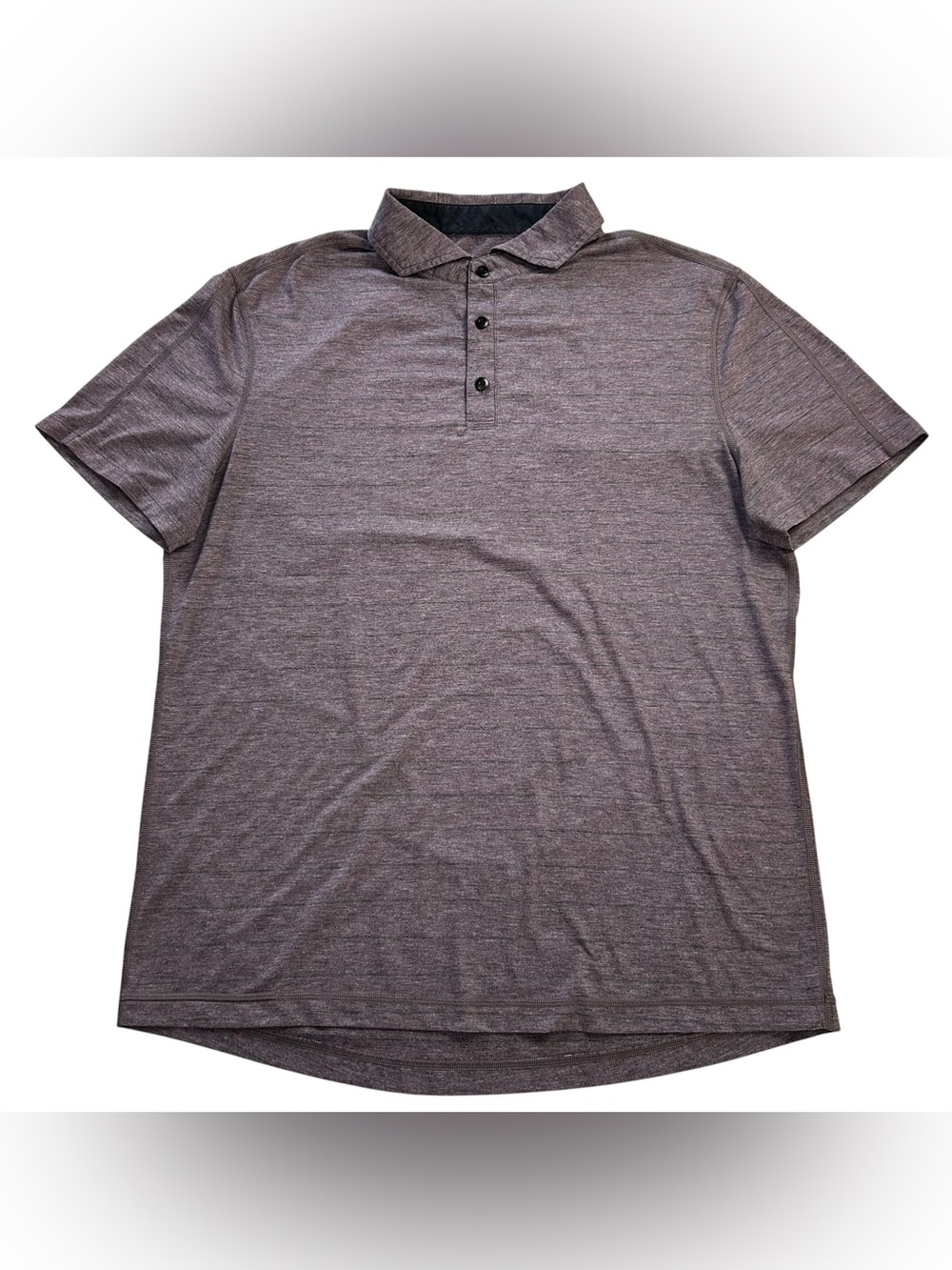 Lululemon Men’s Evolution Polo Shirt Red Purple Striped Performance Golf size XL
